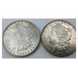 High Grade 90% Silver 1897 & 1904-O Morgan $1.