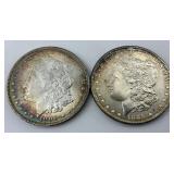High Grade 90% Silver 1885 & 1896 Morgan $1.