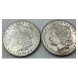 High Grade 90% Silver 1885-O & 1903 Morgan $1.