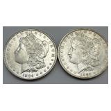 High Grade 90% Silver 1885-O & 1904-O Morgan $1.