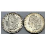 High Grade 90% Silver 1878 & 1879-S Morgan $1.