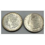 High Grade 90% Silver 1887 & 1898 Morgan $1.