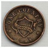 1864 Civil War E.G Shelbyï¿½s Store Token.