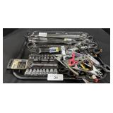Wrenches, Clamps, Socket Set.