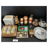 Redware Pottery, 24K Gold Plated Tokens, Candles.