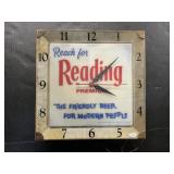 Lighted Reading Beer PA Advertising Clock.