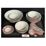 Asian Export Bowls & Spoons.