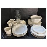 Pfaltzgraff Heritage White Stoneware Dishes.