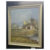 Signed F. Scott Oil On Canvas Painting.