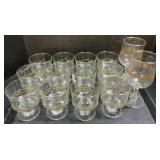 Christmas Dessert & Wine Glasses.