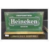 Heineken 'Imported Beer Proudly Served' Sign.