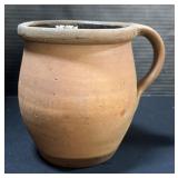 Redware Pottery Handled Jug.