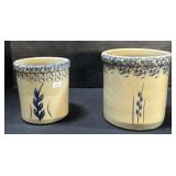 2 Roseville Pottery Stoneware Crocks.