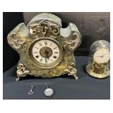 Metal Mantle Clock & Kundo Dome Clock.