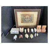 Holy Communion Document, Carved Stone Figurines.