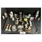 Chalkware, Ceramic & Metal Animal Figurines.