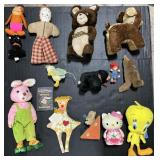 Stuffed Animals, Hello Kitty Clock, Olympics.