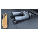 Binoculars & Bowie Knife.