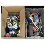 Tools, Tape, Hammer, Primitive Iron Hook.