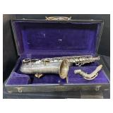 C.G. Conn Etched Saxophone W/ Case.