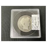 90% Silver 1898 Barber Quarter.