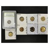 24Kt Gold Plated Coins, INB BU 2020 Dime.