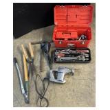 Toolbox w/ Tools, Shopmate Saw, Loppers.