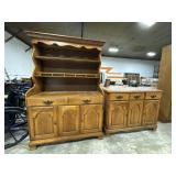 Mid Century Maple Hutch & Sideboard.
