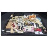 Sewing Equipment, Buttons, Thread.