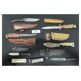 Buck, Leatherman, A.G.Russell Fixed Blade Knives.