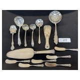 Sterling Silver Flatware Serving Spoons, Shoe Horn