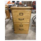Blonde Oak Filing Cabinet.
