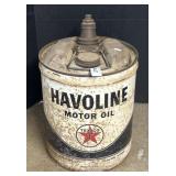 Texaco Havoline Advertising Oil Can.