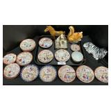 Porcelain Plates, Goldscheider, Chalkware.