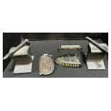 Railway Tie Bookends, Folk Art Iron, Ash Tray.