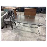 Glass Top Patio Table & Chairs.