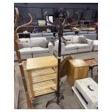 Vtg Dark Oak Hall Tree.