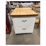 Butcherblock Rolling Kitchen Island.