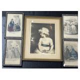5 Pieces Of Victorian Wall Art.