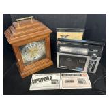 Mantle Clock & GE Radio.