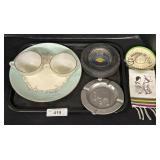 Mack Truck Dog & Good Year Tire Adv Ashtray.