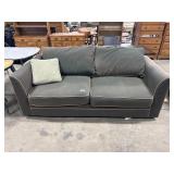 Vtg Dark Green Sofa.
