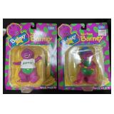 NOS Barney & Wile E. Coyote Dolls.