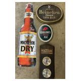 Michelob, Benchmark, Heineken, Red Cap Signs.