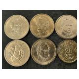 Presidential Dollars & Moroccan Coin.