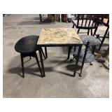 (2) Cast Steel Side Tables, Hitchcock Style Side