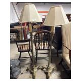 (2) Vtg Brass Floor Lamps.