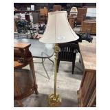 Helical Brass Floor Lamp.