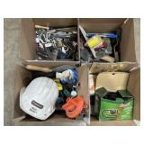 Tools, Hard Hat, Camping Pump.