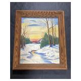 Framed ï¿½Winter Morningï¿½ Painting.